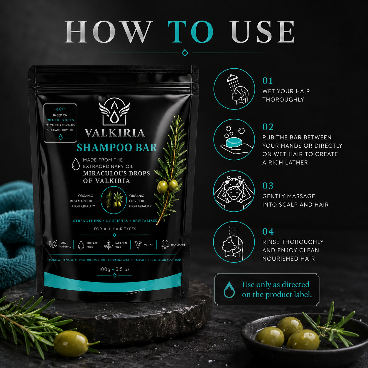 VALKIRIA Gotas Sagradas Shampoo Bar 100g