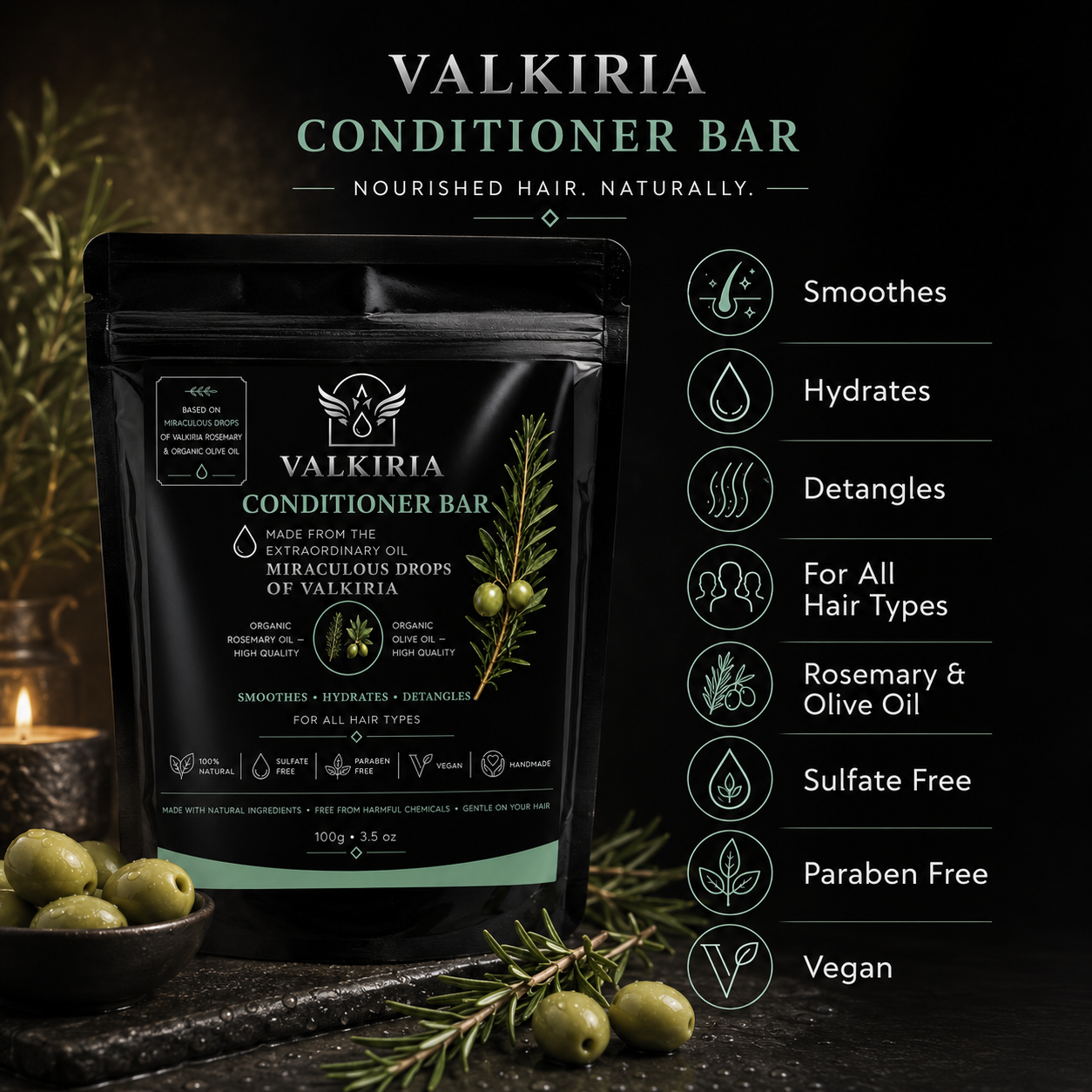VALKIRIA Gotas Sagradas Conditioner Bar 80g