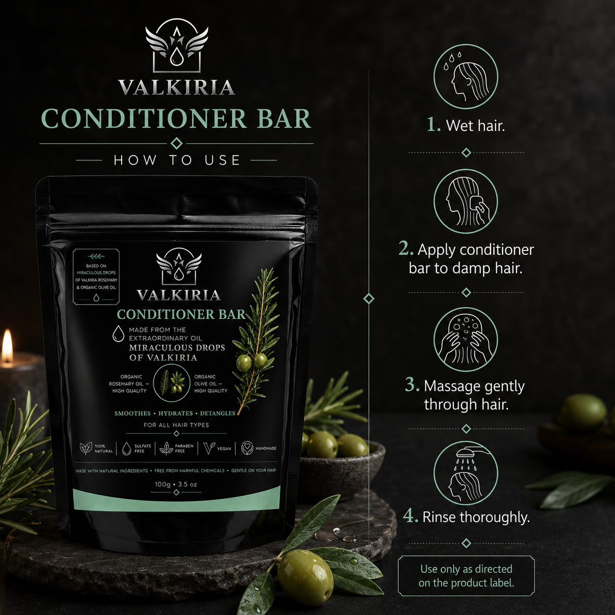 VALKIRIA Gotas Sagradas Conditioner Bar 80g