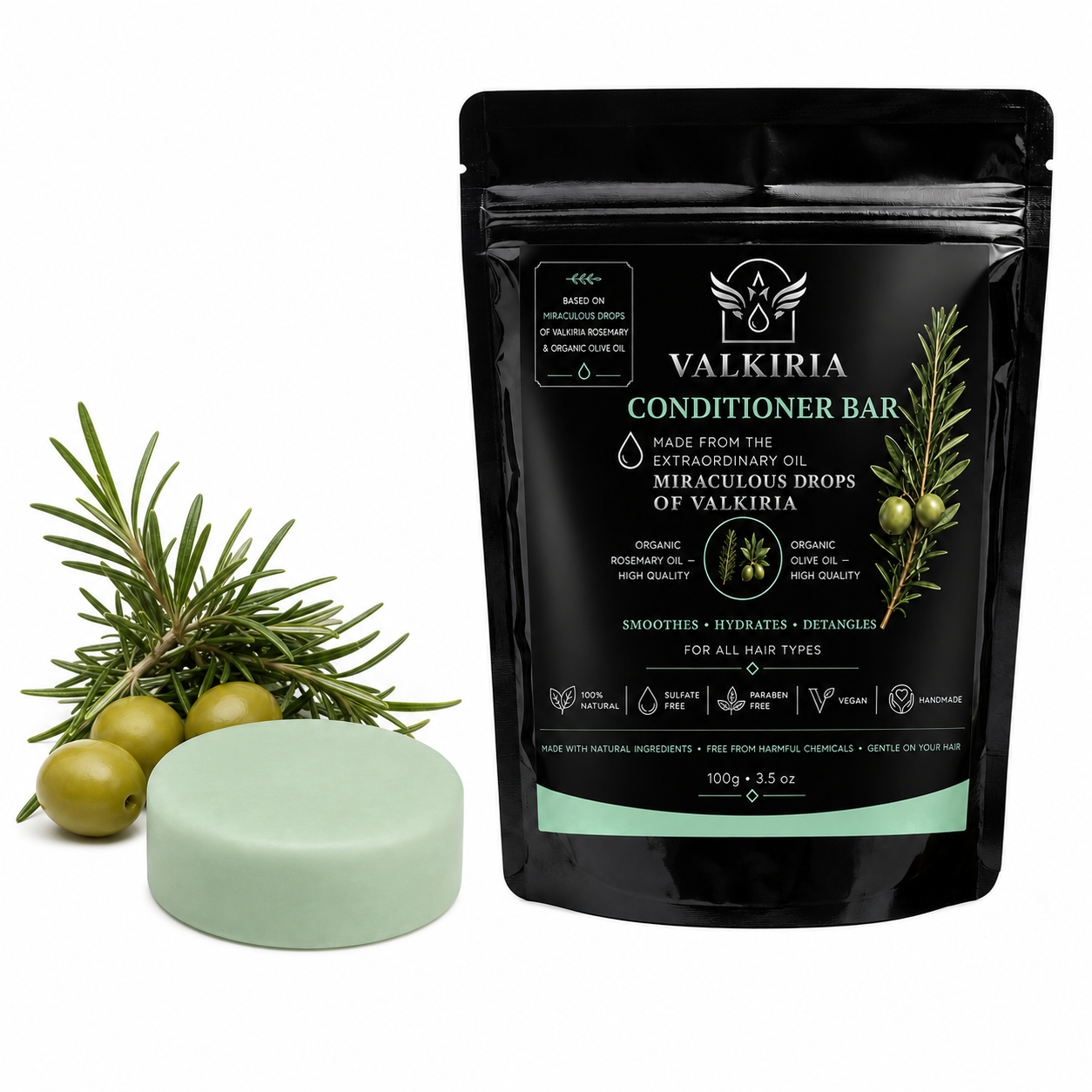 VALKIRIA Gotas Sagradas Shampoo & Conditioner Bar Duo  100G y 80g