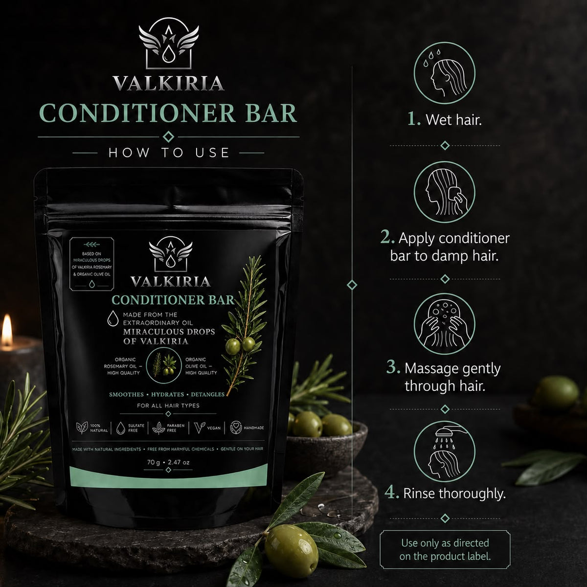 VALKIRIA Gotas Sagradas Conditioner Bar 70 g