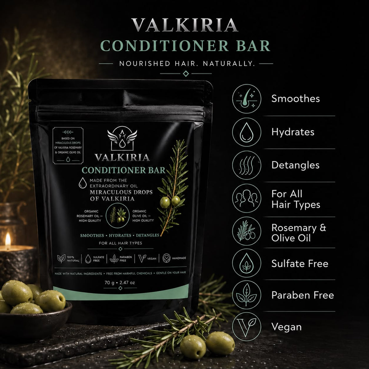 VALKIRIA Gotas Sagradas Conditioner Bar 70 g
